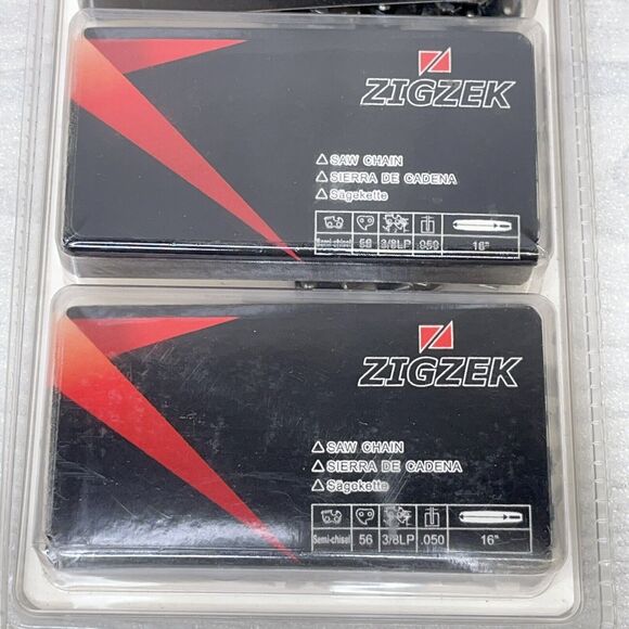 ZIGZEK 16 Inch Chainsaw Chains 3 Pack 3/8" LP .050" Gauge 56 Drive Links NEW - Picture 4 of 6